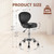 KLASIKA Leather Rolling Swivel Stool Chair with Back Support, Hydraulic Adjustable Height Task Chair for Office, Salon, Spa, Massage, Facial, Medical, Tattoo, Beauty Barber, Black, 2pk