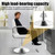 Hydraulic Salon Chair for Hair Stylist, 360° Swivel Barber Chair with Adjustable Height, Professional 440LBS Capacity, Modern PU Leather Styling Chair for Hair Salon, Beauty Spa, Home Use, Off-White
