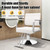 Hydraulic Salon Chair for Hair Stylist, 360° Swivel Barber Chair with Adjustable Height, Professional 440LBS Capacity, Modern PU Leather Styling Chair for Hair Salon, Beauty Spa, Home Use, Off-White