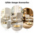 Dziwenul 1PCS Swivel Styling Salon Chair with Hydraulic Pump, Gold + Beige