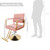 Yykniey Salon Chair, Pink Gold Hydraulic Barber Styling Chair 330lbs - Pink