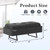 kinbor 2 Seat Black Reception Bench, Upholstered Leather Bench