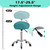 YEEZEE Ergonomic Saddle Stool, Adjustable Saddle Chair with Wheels, Green