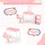 Costzon Kids Hair Salon Play Set with LED Lighted Mirror, Wooden Pretend Hair Salon Station w/Swivel Barber Chair & Rolling Cart, 10 Accessories Included, Makeup Vanity Set for 3-7 Years Old Children
