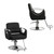 Beuiosda Hydraulic Salon Barber Chair, Adjustable Hair Styling Chair with Metal Armrests and Footrest, Black Beauty Chair for Hair Salon, Barbershop, Tattoo Studio and Shampoo Station (Black 3, PU)