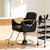 Beuiosda Hydraulic Salon Barber Chair, Adjustable Hair Styling Chair with Metal Armrests and Footrest, Black Beauty Chair for Hair Salon, Barbershop, Tattoo Studio and Shampoo Station (Black 3, PU)