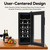 12-Bottle 5-Tire Wine Fridge 110V Wine Cooler Refrigerator 53°-64°F Adjust