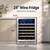 SLEKVERSA 30-Bottle Dual Zone Wine Cooler Refrigerator - 15" Built-In or Freestanding Beverage Chiller for Red, White & Sparkling Wine - Accurate Temperature Control Under Counter Kitchen Wine Fridge