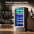 Antarctic Star Wine Fridge, 28 Bottles 15 Inch Wine Cooler Refrigerator Under Counter (41-68°F), Built-in Dual Zone Freestanding Wine Refrigerator with Stainless Steel Double-Layer Tempered Glass Door