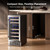 Antarctic Star Wine Fridge, 28 Bottles 15 Inch Wine Cooler Refrigerator Under Counter (41-68°F), Built-in Dual Zone Freestanding Wine Refrigerator with Stainless Steel Double-Layer Tempered Glass Door