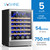 Vushine 24 Inch Wine Fridge, 54 Bottles Wine Refrigerator with Glass Door Built-in or Freestanding, Under Counter Wine Fridge Quick Cooling&Low Noise-Kitchen Bar Office