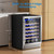 Vushine 24 Inch Wine Fridge, 54 Bottles Wine Refrigerator with Glass Door Built-in or Freestanding, Under Counter Wine Fridge Quick Cooling&Low Noise-Kitchen Bar Office