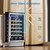 Vushine 24 Inch Wine Fridge, 54 Bottles Wine Refrigerator with Glass Door Built-in or Freestanding, Under Counter Wine Fridge Quick Cooling&Low Noise-Kitchen Bar Office