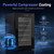 18 Bottle Wine Cooler Refrigerator, 46L Compressor Wine Fridge, 53.6‑64.4°F Digital Temperature Control, 360° Air Circulation, Double‑Layer UV‑Protection Glass Door, for Home Bar