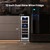 Yeego 12 Inch Wine Fridge, 17 Bottle Dual Zone Wine Cooler with Glass Door