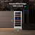 Yeego 15 Inch Wine Fridge, 28 Bottle Dual Zone Wine Cooler with Glass Door