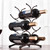 Metal Six Bottle Wine Rack, Removable Vertical Holder for Home Bars