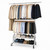Coemfcaer Clothes Rack, Heavy Duty Clothing Rack Load 850 LBS, Silver