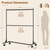 Hoctieon Double Rod Z Rack,Rolling Clothes Racks with Z-Base, Adjustable Clothing Rack, Standing Clothes Rack, Metal Clothing Racks for Hanging Clothes, Portable Garment Rack,Set of 2,Black