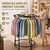 Round Garment Rack for Retail Display-Heavy Duty Metal Clothing Rack, Black