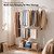 Coemfcaer Clothes Rack, 4-Bar Rolling Clothing Racks for Hanging Clothes