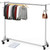 Simple Houseware Industrial Grade Z-Base Garment Rack w/Cover Tube Bracket