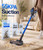 Cordless Vacuum Cleaner, 55Kpa Vacuum Cleaners for Home, Max 80mins Runtime Stick Vacuum with LED Display&1.5L Dust Cup, Rechargeable Lightweight Handheld Vacuum for Carpet/Hardwood Floor/Pet Hair/Car