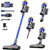 Cordless Vacuum Cleaner, 650W 55KPa Powerful Suction, 70Mins Self-Standing Stick Vacuum with Anti-Tangle Brush, Touch Screen & 1.8L Dust Cup, Vacuum Cleaners for Home, Pet Hair, Carpets & Hard Floors