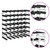 CATRP-Flower Stand Wine Rack for 42 Bottles Black Solid Wood