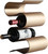 Wavy Countertop Wine Rack,Freestanding Metal Wine Holder for 4 Bottles,Gold Storage Shelf for Kitchen Dining Room Bar Cabinet