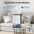Small Dehumidifier for Home, 35oz Water Tank(300 sq.ft Coverage),Dehumidifiers for Bathroom, Bedroom, Basement, 7 Colorful Lights, Auto Shut Off, White