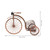 Retro Tricycle Wine Rack Iron Stand for Single Bottle Display Decor