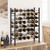 CATRP-Flower Stand 48 Bottle Wine Rack Black Metal Storage Organizer