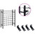 CATRP-Flower Stand 48 Bottle Wine Rack Black Metal Storage Organizer