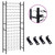 CATRP-Flower Stand Wine Rack for 96 Bottles Black Iron