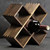 IDFJHD Modern Wood Wine Rack, X-Shaped Countertop Wine Holder, Walnut Finish Storage for Kitchen Bar Home Decor, 6-Bottle Capacity