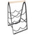 Foldable Wooden Iron Wine Bottle Holder Rack for Cabinet Countertop Storage