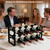 HRUSGO Wine Rack for Countertop – 8 Bottles Stackable Freestanding Wine Bottle Holder for Kitchen, Pantry & Bar Cabinet – Compact Small Tabletop Wine Holder Stand for Tight Spaces (2 Tier)