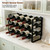 HRUSGO 12 Bottles Wine Rack for Countertop – Stackable Freestanding Wine Bottle Organizer for Kitchen, Pantry, & Bar Cabinet, 3-Tier Angle Adjustable Tabletop Wine Bottle Holder for Tight Spaces