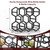 HRUSGO 3-Tier Hexagon Metal Countertop Wine Rack, 8 Bottles Tabletop Wine Bottle Holder Stand for Cabinet Pantry, Indoor Outdoor Home Bar Storage Organizer