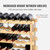 VEVOR 8-Tier 72 Bottles Stackable Modular Wine Rack, Freestanding Wines Holder Display Shelf, Solid Bamboo Wood Storage Racks, Wobble-Free Shelves for Kitchens, Dining Rooms, Cellars, Natural Color