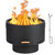 PtioHavn 26" Smokeless Fire Pit 2-in-1 Wood Burning Pit with Lid