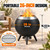 26 Inch Smokeless Firepit with Grill, Outdoor Portable Fire Pit, Stainless Wood Burning Stove, Fire Pit with Removable Ash Pan, Patio, Backyard, Camping and Bonfire