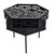 Zopsc Hexagonal Carbon Steel Fire Pit with Grill