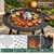 Outdoor Fire Pit 72cm, Wood Burning Fire Bowl with Barbecue Grill