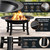 Outdoor Fire Pit 72cm, Wood Burning Fire Bowl with Barbecue Grill