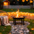 Outdoor Fire Pit 72cm, Wood Burning Fire Bowl with Barbecue Grill