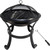 Portable Round Metal Fire Pit with Cooking Grill