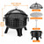Outdoor Wood Burning Fire Pit, 65cm BBQ Grill Bowl with Spark Screen, Durable Steel Firepit for Backyard, Patio Heating, Perfect for Camping & Parties