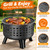 Outdoor Wood Burning Fire Pit, 65cm BBQ Grill Bowl with Spark Screen, Durable Steel Firepit for Backyard, Patio Heating, Perfect for Camping & Parties